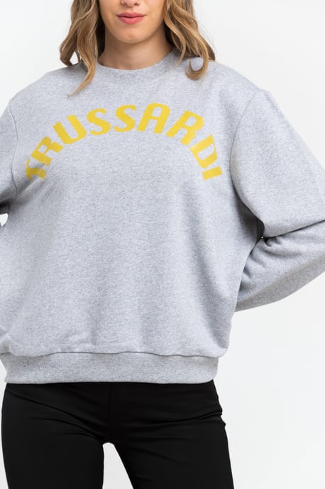 Suéter de algodón gris Trussardi para mujer - Image 3