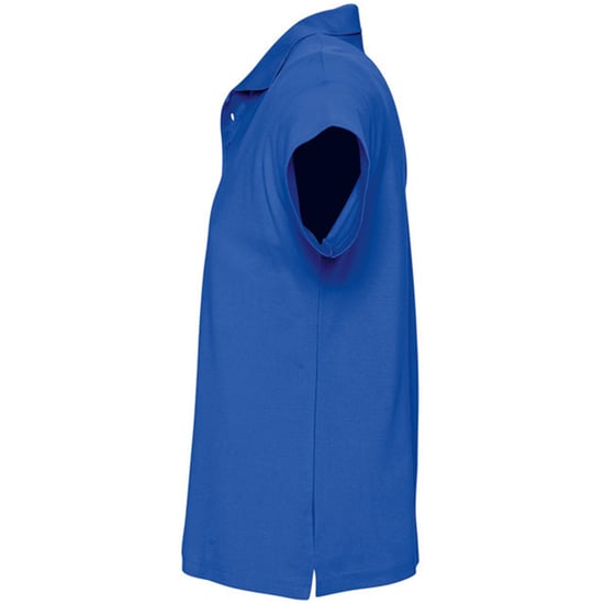 SOLS Mens Summer II Pique Short Sleeve Polo Shirt (Royal Blue) - Image 3