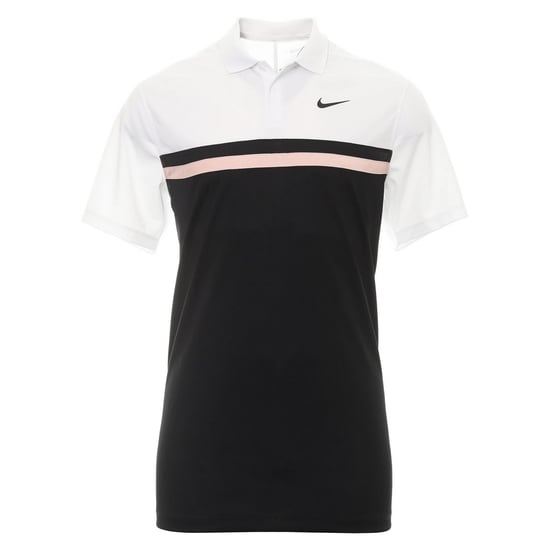 Nike Mens Victory Colour Block Dri-FIT Polo Shirt (White/Black/Artic Orange) - Image 1