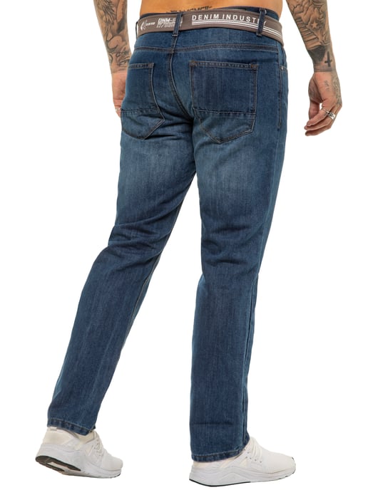 Enzo | Jeans de denim de diseñador para hombre, corte regular - Azul - Image 3