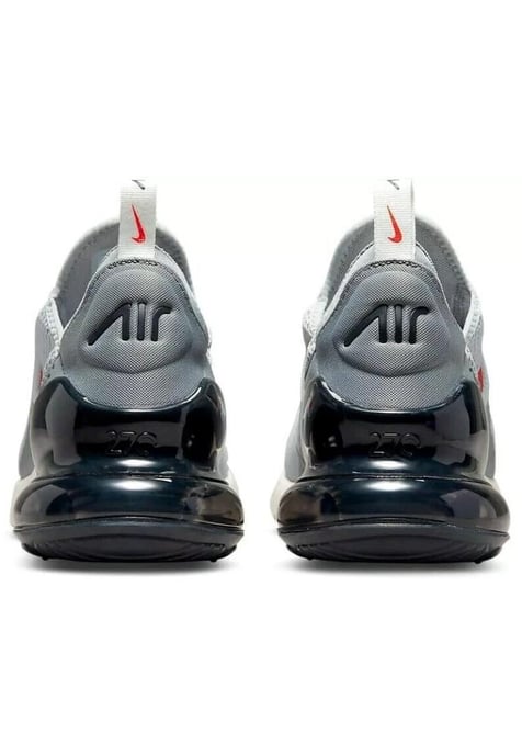 Zapatillas Nike Air Max 270, Gris Niebla / Naranja Equipo Vela - Image 6