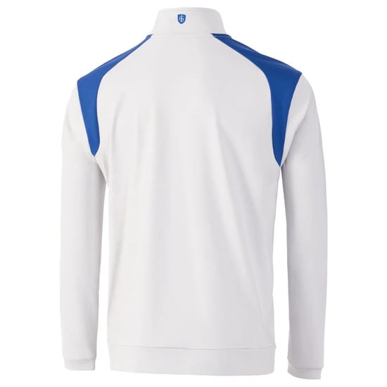 Island Green Mens Colour Block Panelled Golf Top Layer (Silver Grey/Royal Blue) - Image 2