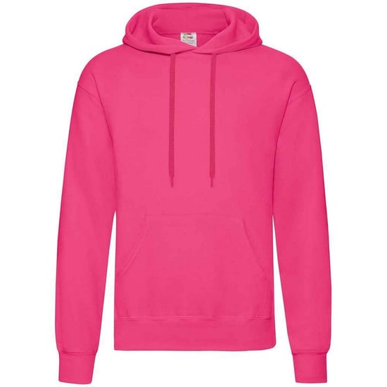 Fruit Of The Loom Adults Unisex Classic Hooded Sweatshirt (Fuchsia) - Image 1