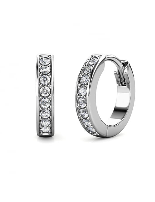 Conjuntos de aros circulares - Plata y cristal - Image 3