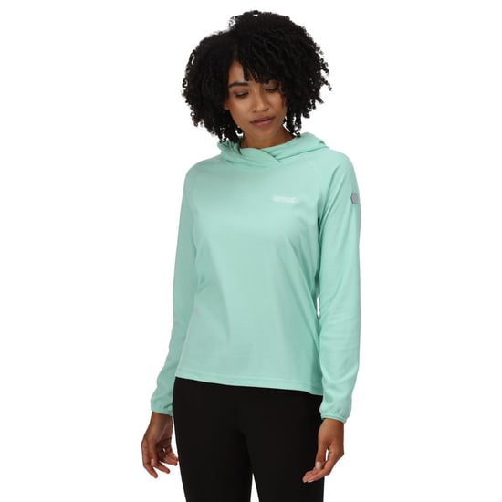 Regatta Womens/Ladies Montes Lightweight Hoodie (Ocean Wave/White) - Image 4