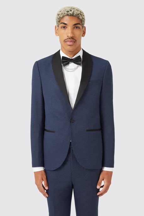 Neale Navy Jacquard Jacket TT x AM