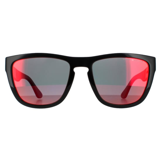 Tommy Hilfiger Square Mens Black Red Mirror Sunglasses - Image 1