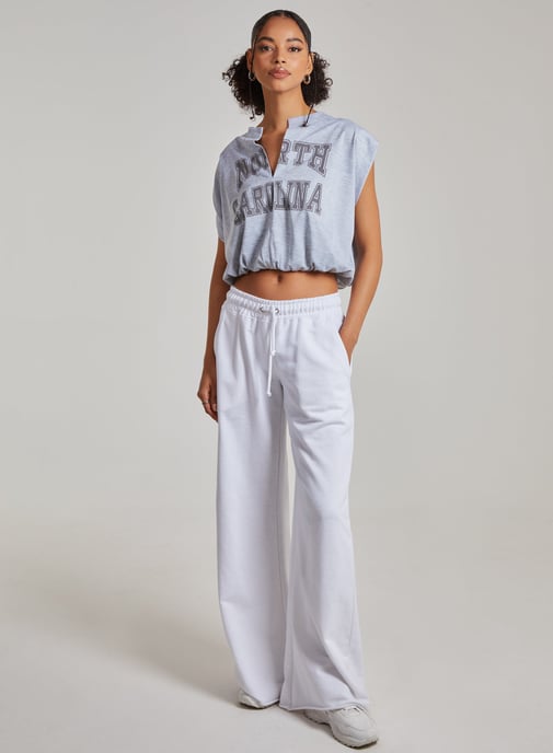Carolina Varsity Double Layer Crop Top