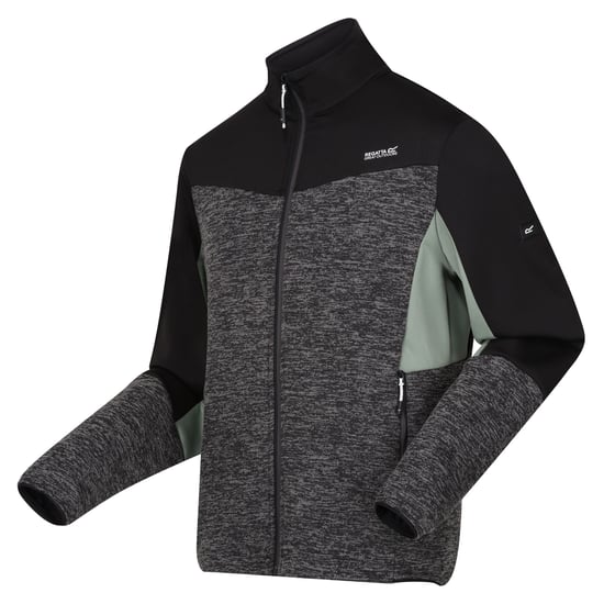Regatta Mens Coladane VI Marl Full Zip Fleece Jacket (Ash/Black Marl)