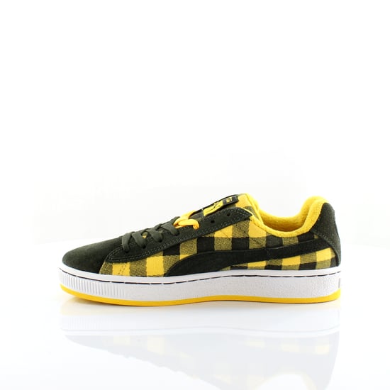 Puma Basket II Check Green Yellow Synthetic Mens Trainers 352299 02