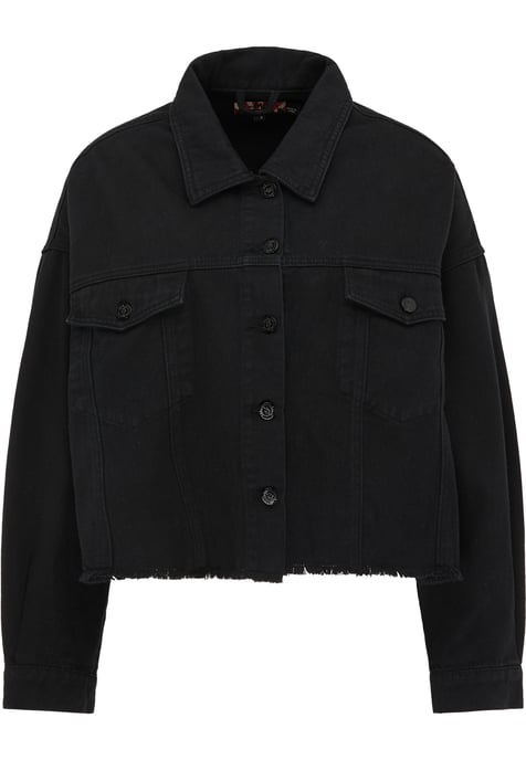Mymo denim jacket women black - Image 1