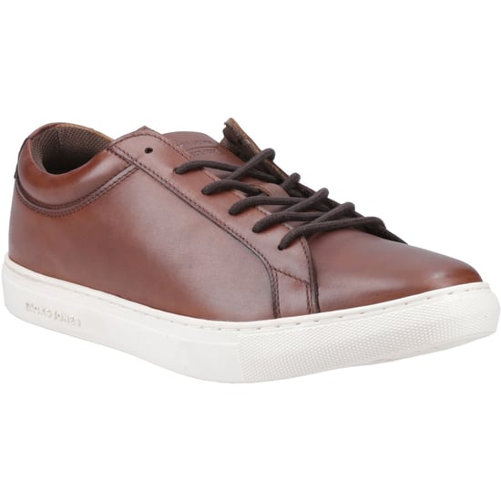 Jack & Jones Galaxy Leather Men's Cognac Trainers - Image 1