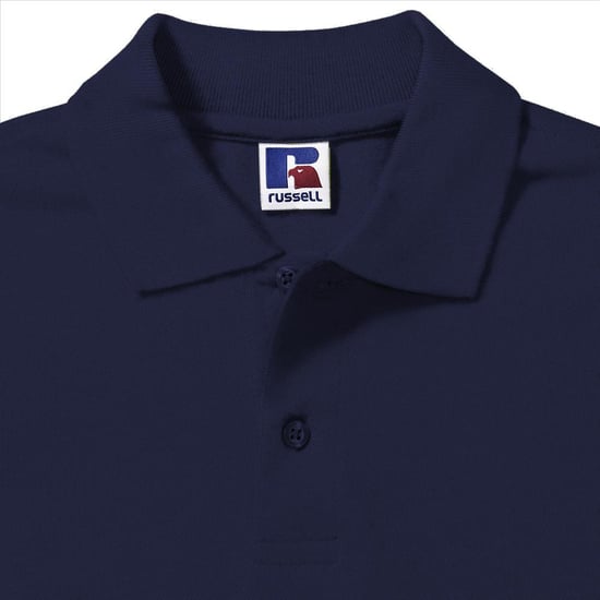 Russell Mens 100% Cotton Short Sleeve Polo Shirt (French Navy)