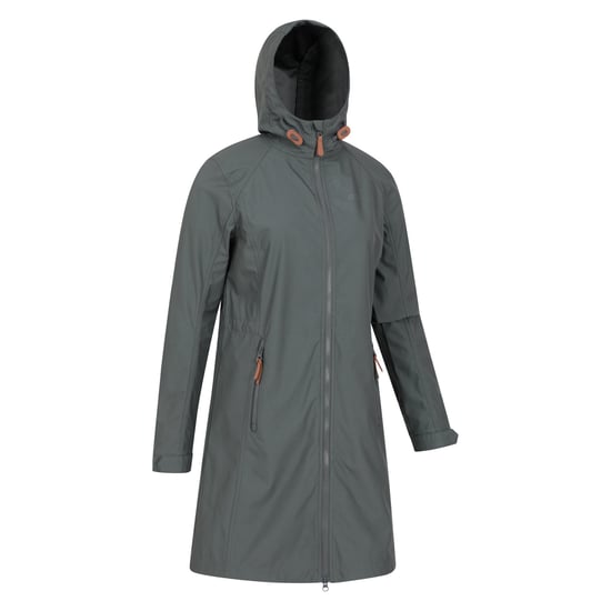 Mountain Warehouse Womens/Ladies Ioana Longline Soft Shell Jacket (Green) - Image 3
