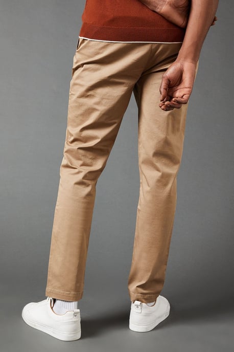 Burton Mens Slim Fit Chino Trousers Blue Cotton Blend Elastane All Seasons - Image 3