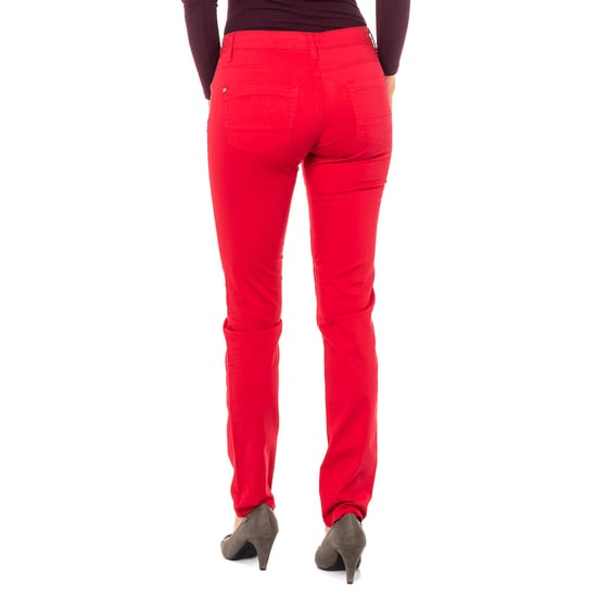 Stretch elastic pants with skinny-cut hems LWT006 woman