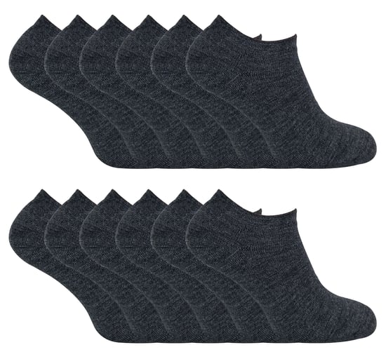 Calcetines Térmicos de Corte Bajo para Hombre | Multipack de 12 Pares | Calcetines Invisibles de Invierno para Hombre - Carbón - Image 1