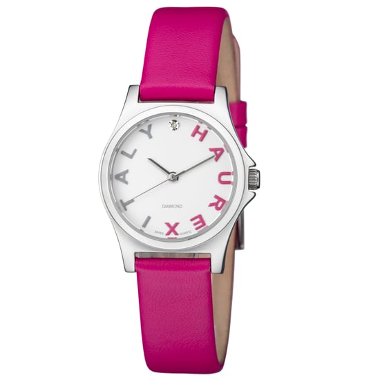Reloj Mini City de Cuero Rosa con Diamantes para Mujeres Haurex Italy 6A505DPP - Image 1