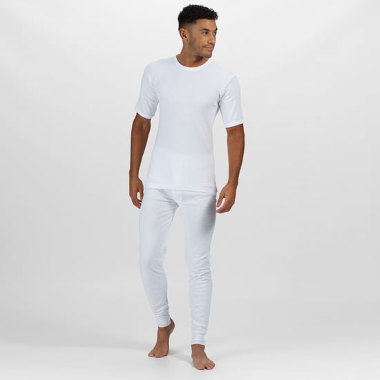 Regatta Mens Thermal Underwear Short Sleeve Vest / T-Shirt (White) - Image 4