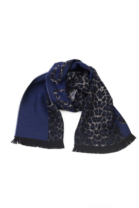 Bufanda de lana azul para hombre Cavalli Class - Image 3