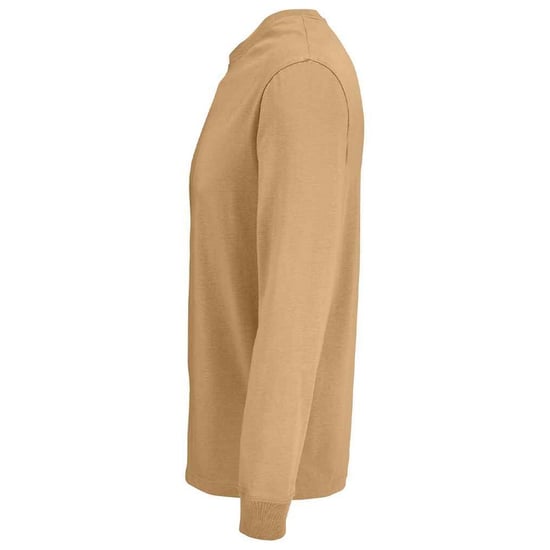 SOLS Unisex Adult Pioneer Organic Cotton Long-Sleeved T-Shirt (Dark Beige) - Image 2
