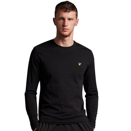 Camiseta negra de manga larga con la marca Lyle & Scott - Image 1