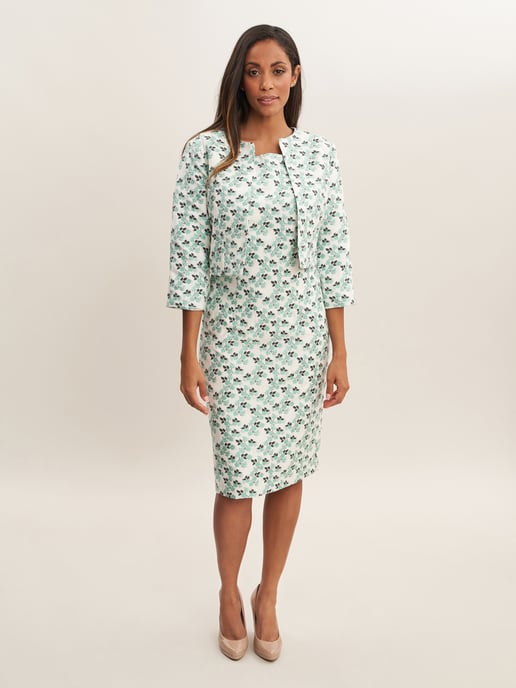 Isannah Jacquard Sheath Dress And Bolero
