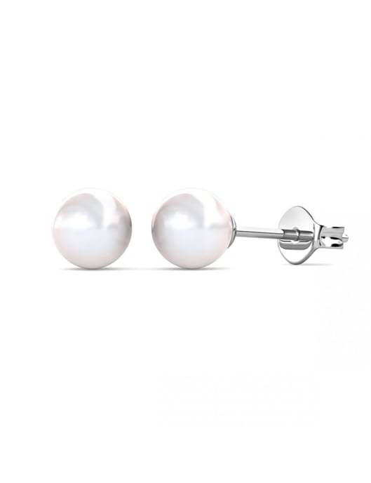 Pendientes de Perlas Luna Llena - Plata y Cristal - Image 1