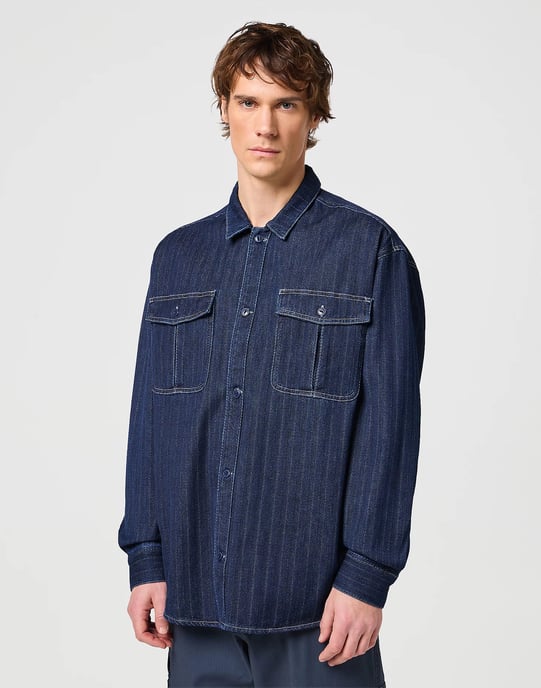 GB - Wrangler - CASEY JONES UTILITY SHIRT INDIGO