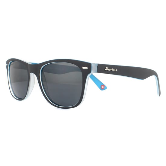 Gafas de sol polarizadas unisex Montana Rectangle mate azul claro humo - Image 2