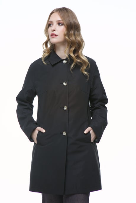 Jennifer Single Breasted Basic Mac in Black