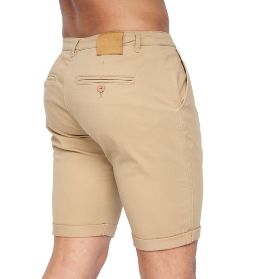Crosshatch Mens Sinwood Chino Shorts (Sand) - Image 2