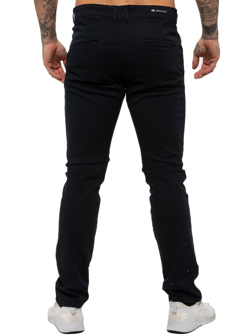 Enzo | Pantalones Chino Slim Fit de Stretch para Hombres - Marino - Image 4