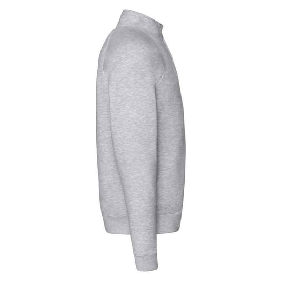 Fruit Of The Loom Mens Premium Zip Neck Heather Sweatshirt (Heather Grey) - Image 3
