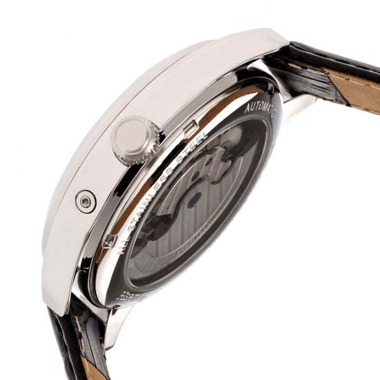 Reloj automático Heritor Sebastian semiesqueleto con correa de cuero - Image 3