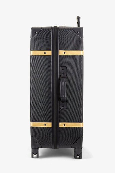Hard Shell Gold Trunk Luggage Suitcase Set