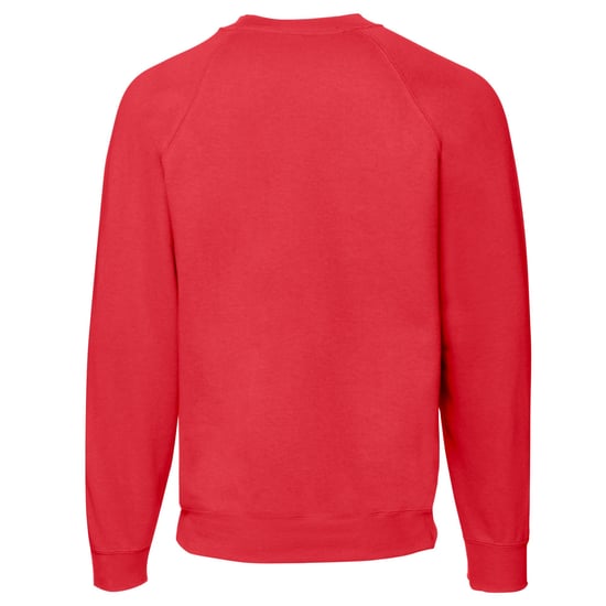 Fruit Of The Loom Mens Classic Raglan Sweatshirt (Red) - Image 2
