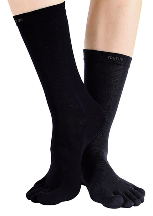 TOETOE - Calcetines de lana para hombre y mujer - Negro - Image 2
