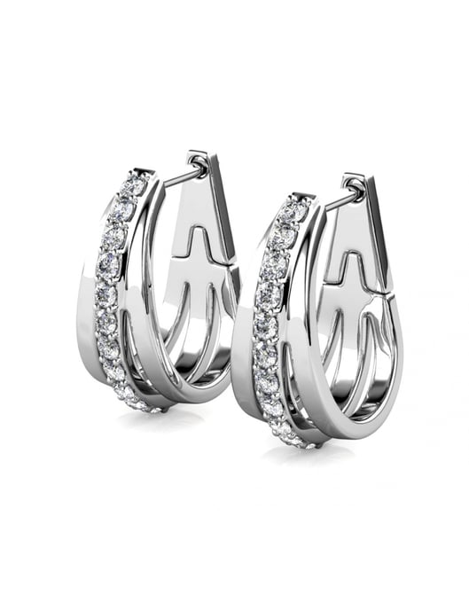 Conjuntos de aros Aurielle - Plata y cristal - Image 6