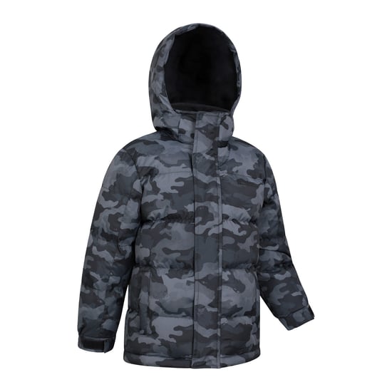 Mountain Warehouse Childrens/Kids Snow II Printed Water Resistant Padded Jacket (Camo Green) - Image 4