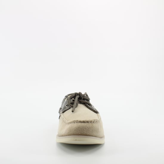 Timberland Classic Boatha Boats Beige Cuero para mujer Papas de encaje A1C2S - Image 4