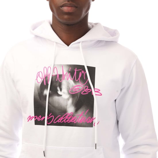 Sudadera ajustada tipo tornado Off White para hombres en blanco y rosa - Image 3