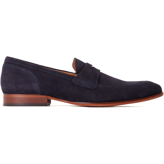 Base London Bruno Leather Men's Navy Loafers - Image 5
