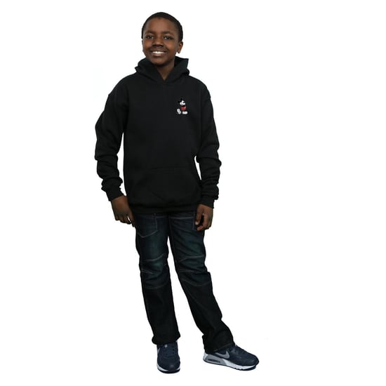 Disney Boys Mickey Mouse Kickin Retro Chest Hoodie (Black) - Image 5