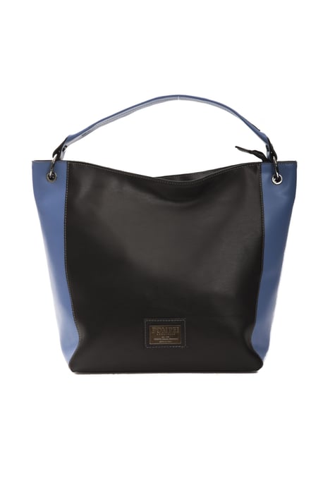 Bolso de Hombro de Cuero Negro Donatella Pompei para Mujer - Image 1