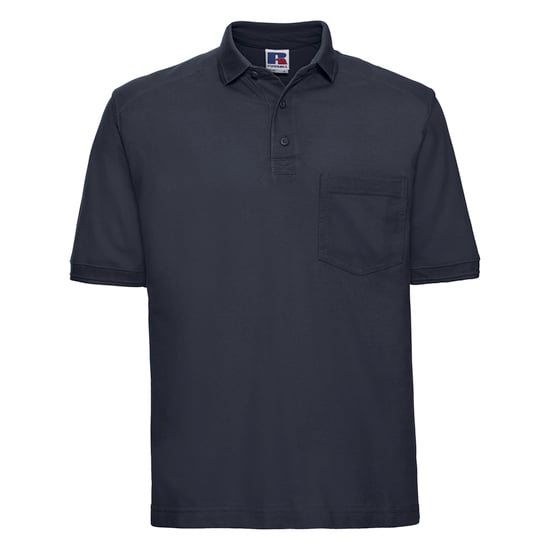 Russell Mens Heavy Duty Short Sleeve Polo Shirt (French Navy)