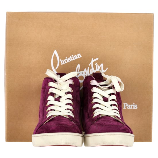 Christian Louboutin Rantus High Top Sneakers in Purple Suede - Image 2