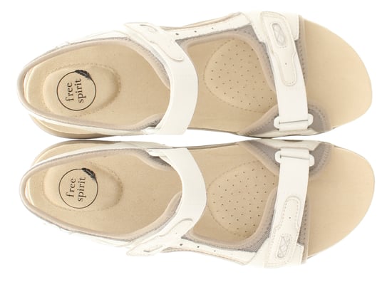 Free Spirit Womens Sandals Walking Frisco Touch Fastening white