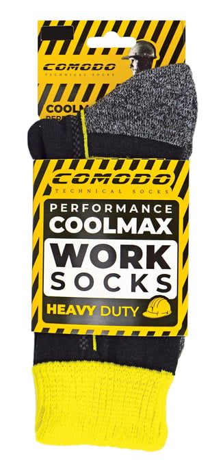 Calcetines de trabajo Coolmax | Comodo | Calcetines de trabajo transpirables antisudor - Negro - Image 2
