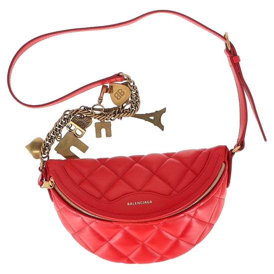 Balenciaga Quilted XXS Souvenier Charms Belt Bag in Red Leather - Image 1